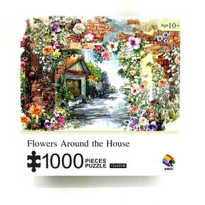 hNCL Flowers Around the House 1000 Piece Jigsaw Puzzle 72x52cm Watercolor Art